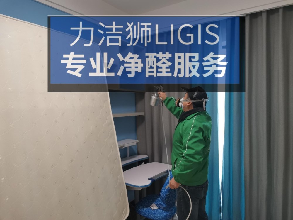 成都金地天府府城家庭除甲醛施工现场-力洁狮环保-3